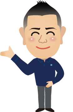 にこやかな代表取締役川口のキャラクター